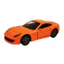 Masina Ferrari cu usi, capota, portbagaj mobile, lumini faruri si stopuri, sunete motor, scara 1:36, lungime 12.5 cm, portocaliu