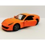Masina Ferrari cu usi, capota, portbagaj mobile, lumini faruri si stopuri, sunete motor, scara 1:36, lungime 12.5 cm, portocaliu