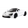 Masina McLaren 720S cu usi, capota, portbagaj mobile, lumini faruri si stopuri, sunete motor, scara 1:32, alb lucios