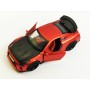 Masina Nissan GT-R cu Usi, Capota & Portbagaj Mobile, Lumini Faruri si Stopuri, Sunete Motor, Scara 1:36, Lungime 12,5 cm, Rosu