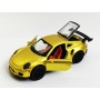 Masina Porsche 911 GT3 cu Usi, Capota & Portbagaj Mobile, Lumini Faruri si Stopuri, Sunete Motor, Scara 1:36, Auriu