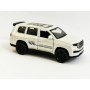 Masina Toyota Land Cruiser cu Usi, Capota & Portbagaj Mobile, Lumini Faruri si Stopuri, Sunete Motor, Scara 1:36, Alb
