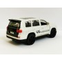 Masina Toyota Land Cruiser cu Usi, Capota & Portbagaj Mobile, Lumini Faruri si Stopuri, Sunete Motor, Scara 1:36, Alb