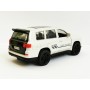 Masina Toyota Land Cruiser cu Usi, Capota & Portbagaj Mobile, Lumini Faruri si Stopuri, Sunete Motor, Scara 1:36, Alb