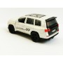 Masina Toyota Land Cruiser cu Usi, Capota & Portbagaj Mobile, Lumini Faruri si Stopuri, Sunete Motor, Scara 1:36, Alb