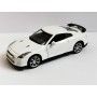 Masina Nissan GT-R cu Usi Mobile, Lumini Faruri si Stopuri, Sunete Motor, Scara 1:36, Lungime 12,5 cm, Alb