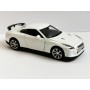 Masina Nissan GT-R cu Usi Mobile, Lumini Faruri si Stopuri, Sunete Motor, Scara 1:36, Lungime 12,5 cm, Alb
