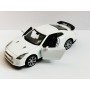Masina Nissan GT-R cu Usi Mobile, Lumini Faruri si Stopuri, Sunete Motor, Scara 1:36, Lungime 12,5 cm, Alb