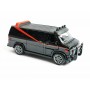 Masina Metalica Duba A-Team, Usi Mobile, Portbagaj Mobil, Scara 1:36, Lungime 12,5 cm, Negru & Rosu