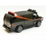 Masina Metalica Duba A-Team, Usi Mobile, Portbagaj Mobil, Scara 1:36, Lungime 12,5 cm, Negru & Rosu