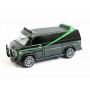 Masina Metalica Duba A-Team, Usi Mobile, Portbagaj Mobil, Scara 1:36, Lungime 12,5 cm, Negru & Verde