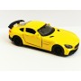 Masina Metalica Mercedes-Benz AMG GT cu Usi Mobile, Portbagaj Mobil, Scara 1:36, Mecanism Inertial, Lungime 12,5 cm, Galben