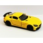 Masina Metalica Mercedes-Benz AMG GT cu Usi Mobile, Portbagaj Mobil, Scara 1:36, Mecanism Inertial, Lungime 12,5 cm, Galben