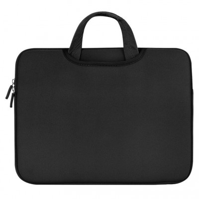 Geanta Laptop Universala 14" Hurtel, Manere tip Servieta, Protectie Ridicata, Design Elegant, Greutate Redusa, Negru