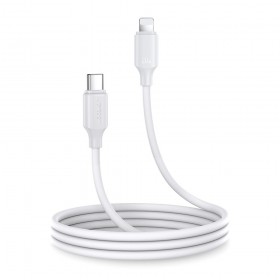 Cablu de date si incarcare Joyroom, USB Type-C - tip Lightning, 20 W, Viteza 480Mbps, Lungime 1 m, Alb