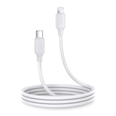 Cablu de date si incarcare Joyroom, USB Type-C - tip Lightning, 20 W, Viteza 480Mbps, Lungime 1 m, Alb