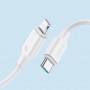 Cablu de date si incarcare Joyroom, compatibil cu Apple, USB-C 20 W, viteza transfer 480Mbps, lungime 2 m, alb