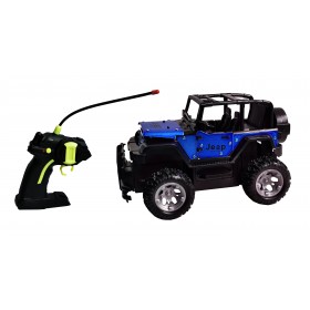 Masinuta teleghidata offroad Wrangler elSales ELS-JEAP, usi, capota mobile, faruri LED, acumulator inclus, albastru