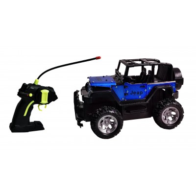 Masinuta teleghidata offroad Wrangler elSales ELS-JEAP, usi, capota mobile, faruri LED, acumulator inclus, albastru