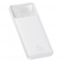 Baterie Externa Portabila Baseus, 10000 mAh, 2 x USB & USB Type-C, 15 W, Afisaj LED, Cablu Inclus 0.25m, Design Modern, Alb