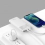 Baterie Externa Portabila Baseus, 10000 mAh, 2 x USB & USB Type-C, 15 W, Afisaj LED, Cablu Inclus 0.25m, Design Modern, Alb