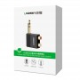 Adaptor Audio Ugreen, Jack 6.35mm tata - 2 x RCA mama, Dimensiuni Reduse, Negru