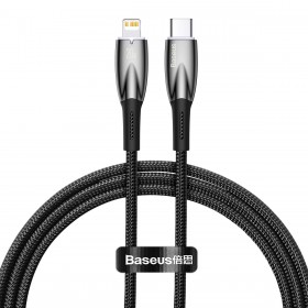 Cablu de date si incarcare Baseus, Fast Charging compatibil Apple, conector USB-C, 20 W, Viteza 480Mbps, Lungime 1 m, Negru