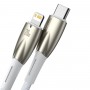 Cablu de date si incarcare Baseus, Fast Charging, USB Type-C - compatibil Apple, 20 W, Viteza Transfer 480Mbps, Lungime 2 m, Alb