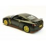 Masina Nissan GT-R R35 cu usi, capota, portbagaj mobile, lumini faruri si stopuri, sunete motor, scara 1:32, negru