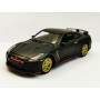 Masina Nissan GT-R R35 cu usi, capota, portbagaj mobile, lumini faruri si stopuri, sunete motor, scara 1:32, negru