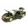 Masina Nissan GT-R R35 cu usi, capota, portbagaj mobile, lumini faruri si stopuri, sunete motor, scara 1:32, negru