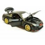 Masina Nissan GT-R R35 cu usi, capota, portbagaj mobile, lumini faruri si stopuri, sunete motor, scara 1:32, negru