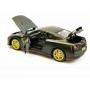 Masina Nissan GT-R R35 cu usi, capota, portbagaj mobile, lumini faruri si stopuri, sunete motor, scara 1:32, negru