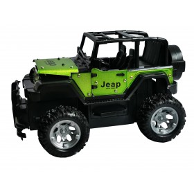 Masinuta teleghidata offroad Wrangler elSales ELS-JEAP, usi, capota mobile, faruri LED, acumulator inclus, verde