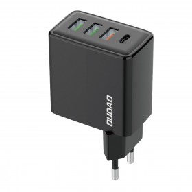 Incarcator Retea Universal Dudao, 3 x Port USB & USB Type-C, 20 W, Quick Charge, Negru