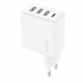 Incarcator Retea Universal Dudao, 3 x Port USB & USB Type-C, 20 W, Quick Charge, Design Ergonomic, Alb