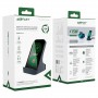 Incarcator wireless prin inductie, suport pentru telefon, 15 W, design modern, Gri