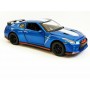 Masina Nissan GT-R R35 cu usi, capota, portbagaj mobile, lumini faruri si stopuri, sunete motor, scara 1:32, albastru