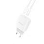 Incarcator rapid USB Tip C - Lightning cu Power Delivery, compatibil iOS, 18W, lungime cablu 1 metru, alb