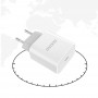 Incarcator rapid USB Tip C - Lightning cu Power Delivery, compatibil iOS, 18W, lungime cablu 1 metru, alb
