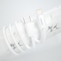 Incarcator rapid USB Tip C - Lightning cu Power Delivery, compatibil iOS, 18W, lungime cablu 1 metru, alb