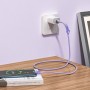 Cablu de date si incarcare Joyroom, Fast Charging, USB Type-C - USB Type-C , 100 W, Lungime 2 m, Rezistent & Flexibil, Violet