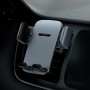Suport Auto Gravitational Baseus, Prindere Grila Ventilatie, Reglabil 360°, Inchidere Automata, Design Modern, Gri
