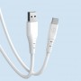 Cablu de date si incarcare Dudao, Port USB - USB Type-C, 6 A , Lungime 1 m, Rezistent & Flexibil, Alb