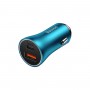 Incarcator Auto Baseus, Quick Charge 3.0, Port USB & USB Type-C, 60 W, Lumina LED, Design Compact, Albastru