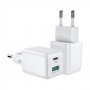 Incarcator Retea Joyroom, 30W, Port USB & Port USB Type-C, 3A, Quick Charge 3.0, Fireproof, Alb