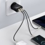 Incarcator Retea Compact Baseus, 30W, 2 X Port USB, Port USB Type-C, 3A, Quick Charge 3.0, Negru