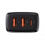 Incarcator Retea Compact Baseus, 30W, 2 X Port USB, Port USB Type-C, 3A, Quick Charge 3.0, Negru