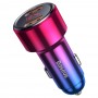 Incarcator auto Baseus Magic Series, 2 USB, 6 A, 45 W, incarcare Dual QuickCharge 3.0, afisare voltaj digital, multicolor