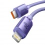 Cablu de date si incarcare Baseus, Fast Charging, USB Type-C - Lightning, 20 W, Lungime 1,2 m, Violet